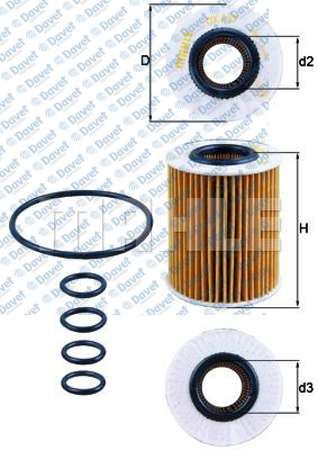 MAHLE OX437D Yag Filtresi Astra H 07-14